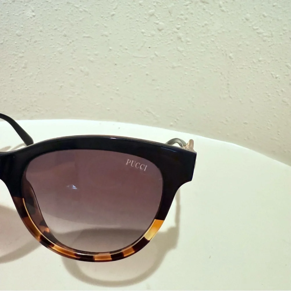 Pucci Emilio Pucci 54 mm Women’s Cat Eye Black Orange Smoke Sunglasses NWT